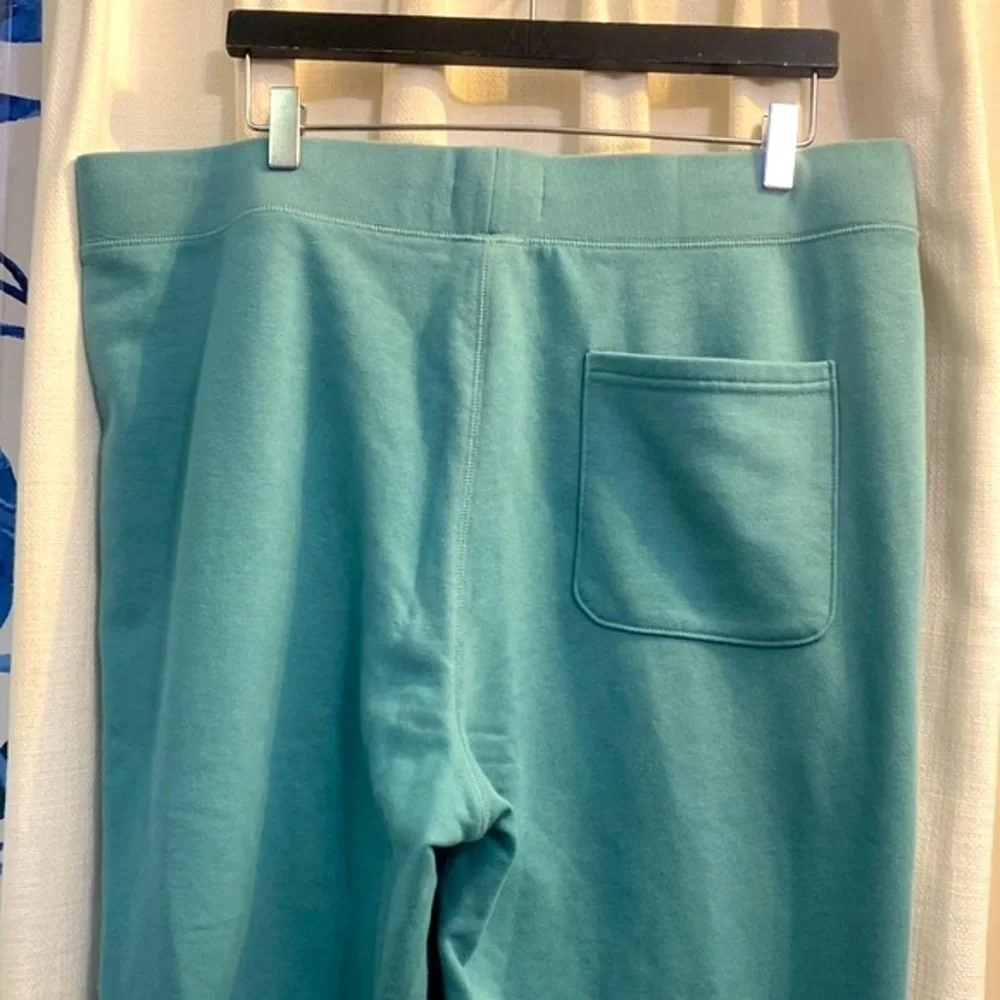 NWOT Men’s Land’s End Serious Sweats Sea Foam Blue Draw String Joggers Size L